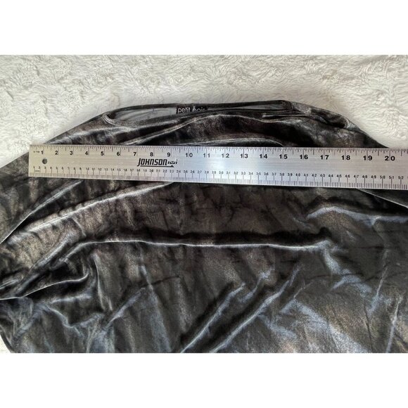 Petit Pois by Viviana G Velour Dolman Sleeve Tunic Dress Gray Stretch Casual - Picture 7 of 9